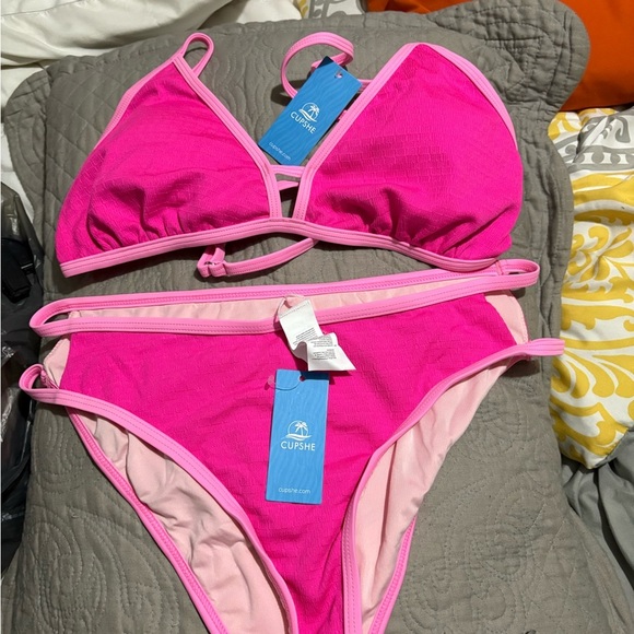 Cupshe Pink‎ Bikini Set - Picture 1 of 3